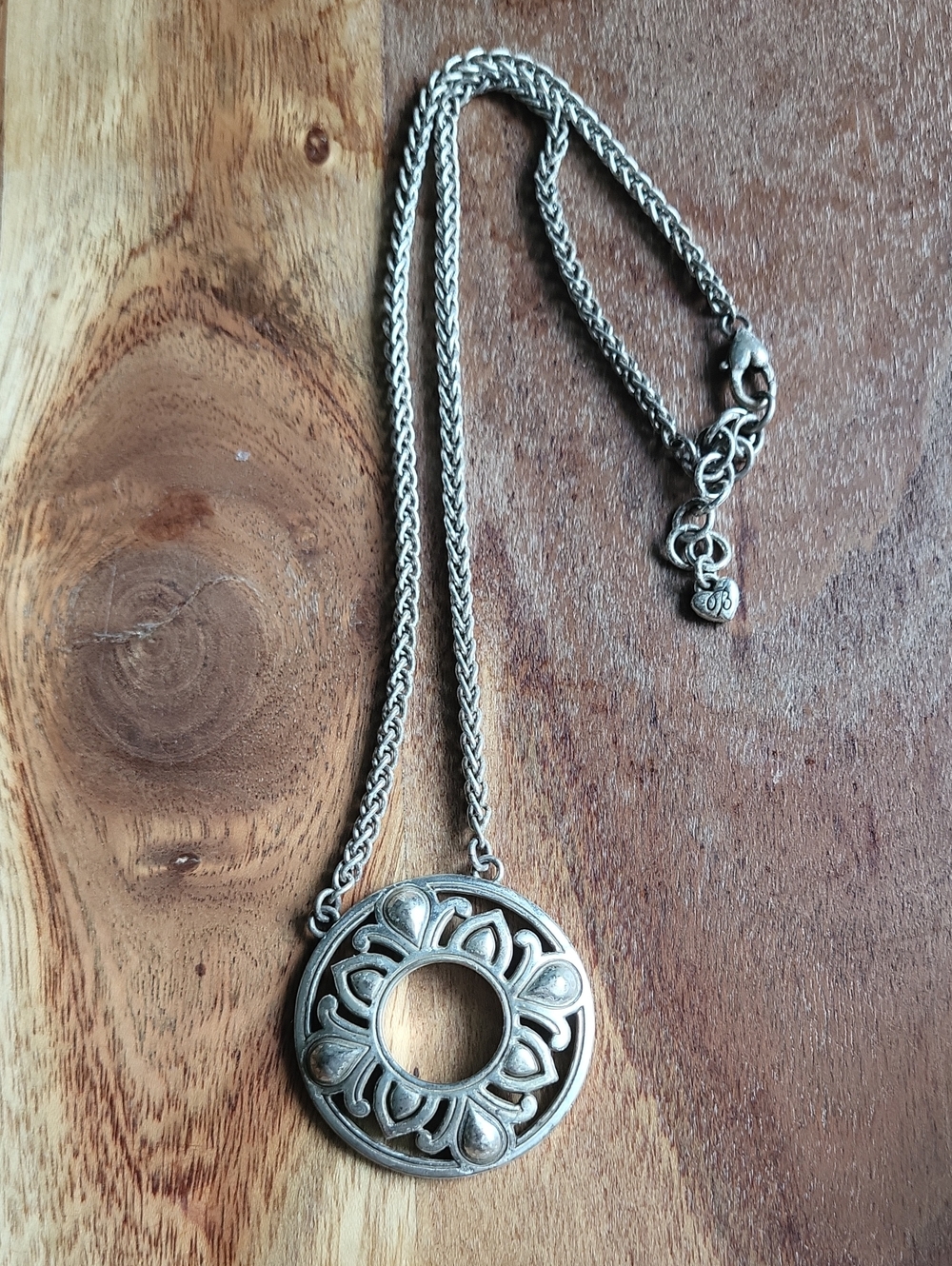 Brighton Sterling Silver  Open Circle Pendant Necklace - Silver